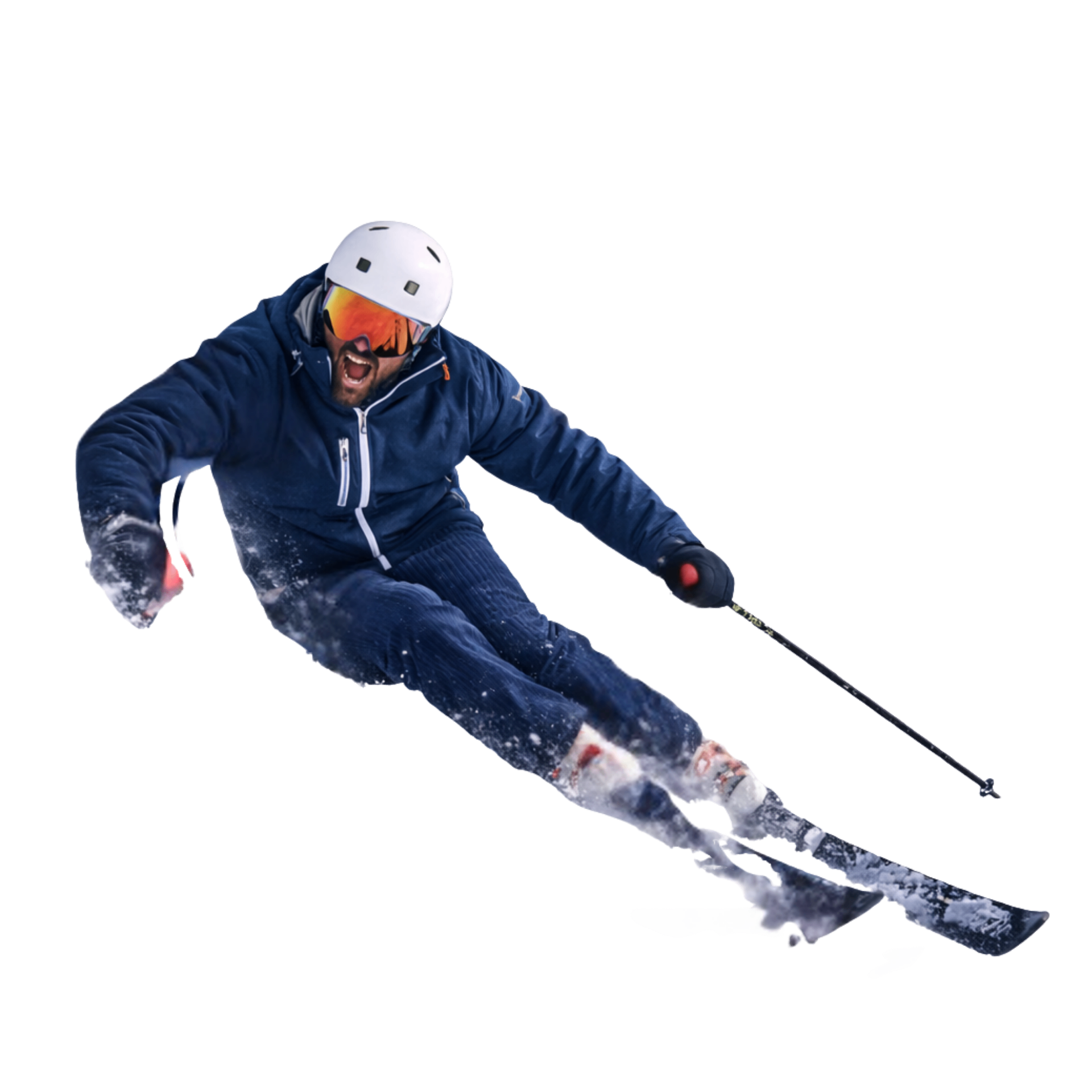 Simone in azione sulla neve
